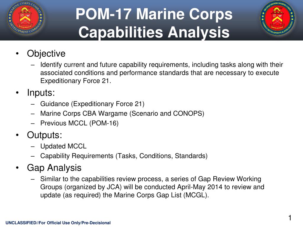 PPT - POM-17 Marine Corps Capabilities Analysis PowerPoint Presentation ...