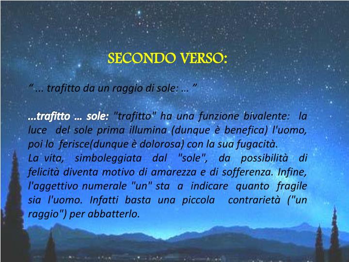 PPT “ Ognuno sta solo sul cuor della Terra Trafitto da un raggio di