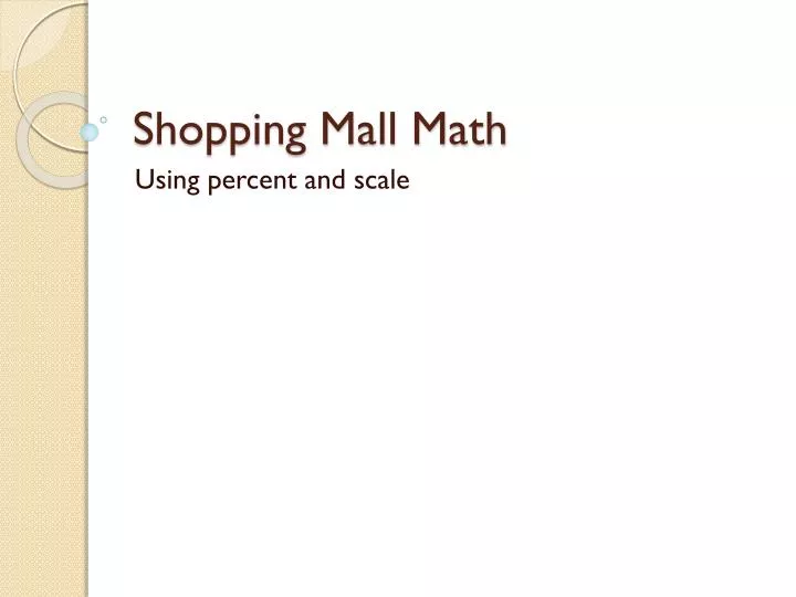 shopping mall math n.