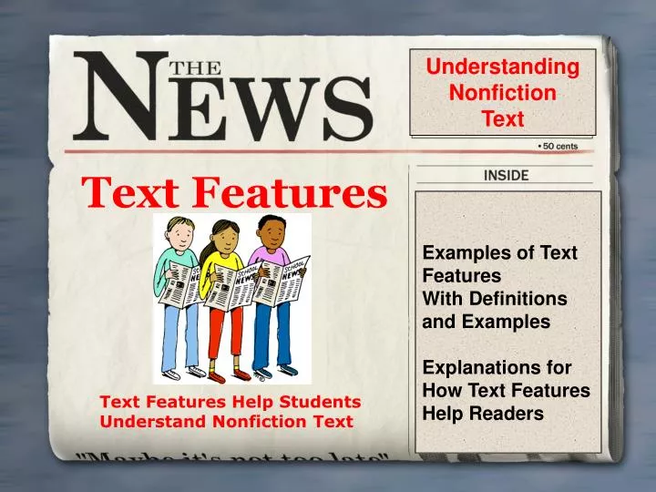 text features n.