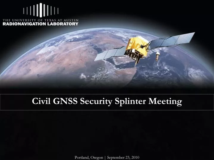civil gnss security splinter meeting n.