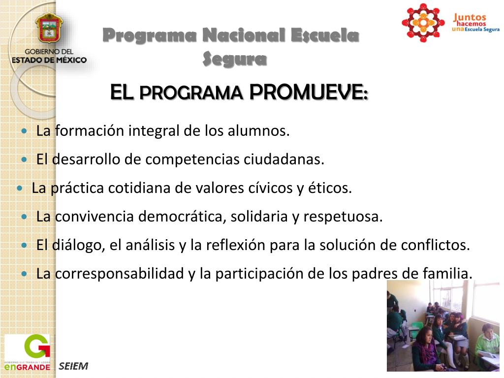 PPT - PROGRAMA ESCUELA SEGURA 2013-2014 REUNIÓN DE TRABAJO PARA LA ...