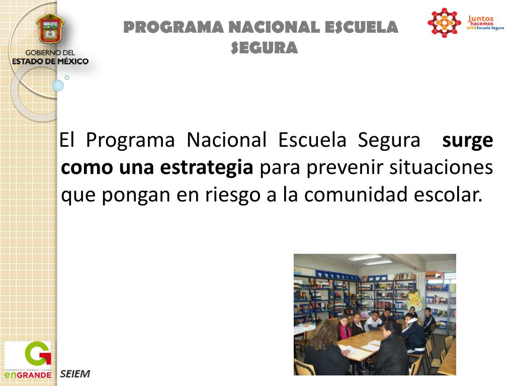 PPT - PROGRAMA ESCUELA SEGURA 2013-2014 REUNIÓN DE TRABAJO PARA LA ...