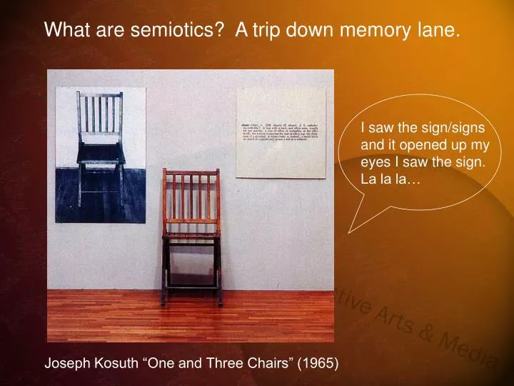 Ppt Joseph Kosuth One And Three Chairs 1965 Powerpoint