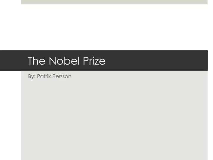 the nobel prize n.
