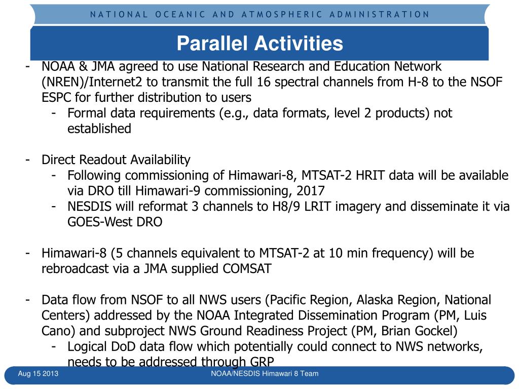 PPT - NOAA/NESDIS Himawari-8/9 Planning PowerPoint Presentation, free ...