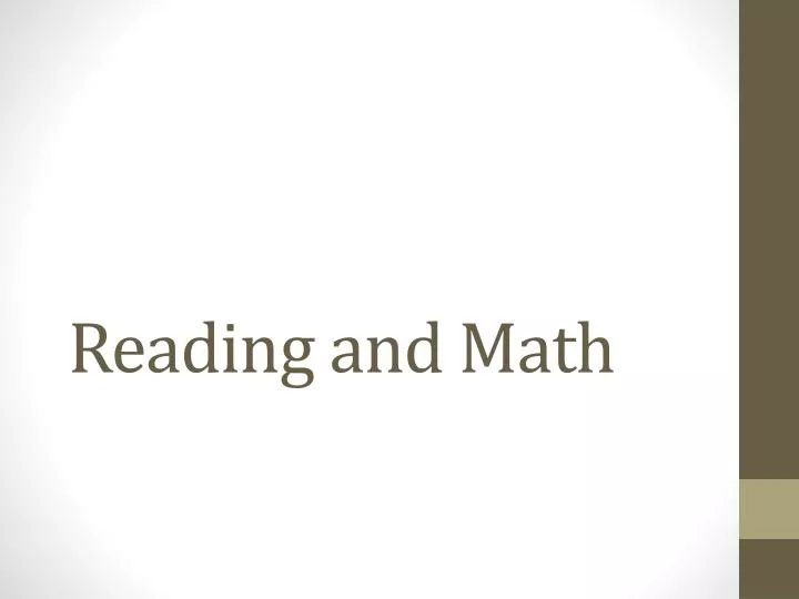 reading and math n.