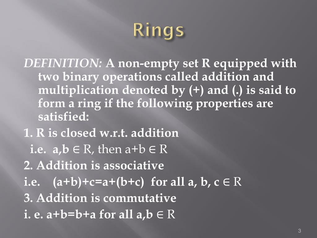 Sem-4 L-1 Ring theory and linear algebra-1 ,basic class, Definition of ring  - YouTube