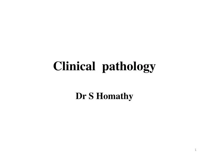 clinical pathology n.
