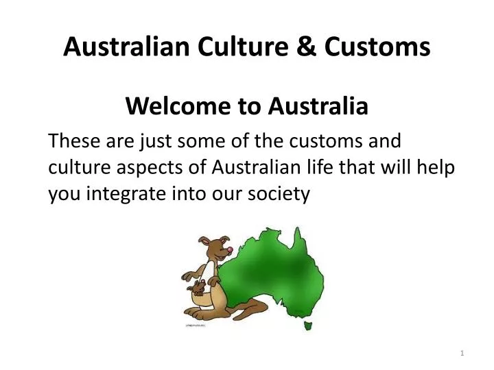 PPT - Australian Culture Customs PowerPoint Presentation, download ID:2063376