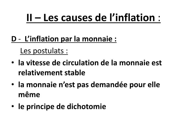 PPT - L’INFLATION PowerPoint Presentation - ID:2063541
