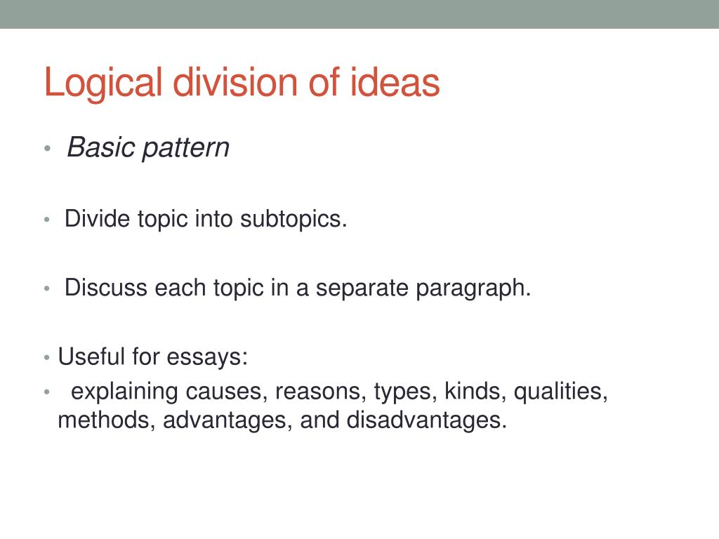 logical division essay topics