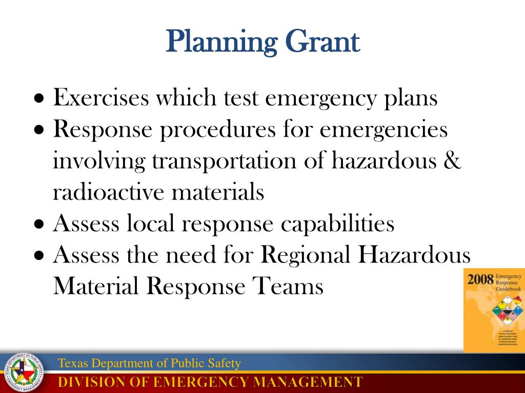 PPT Hazardous Materials Emergency Preparedness (HMEP) Federal Grant