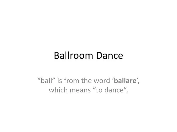 ballroom dance n.