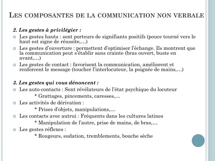 PPT - La communication verbale et non verbale PowerPoint Presentation ...