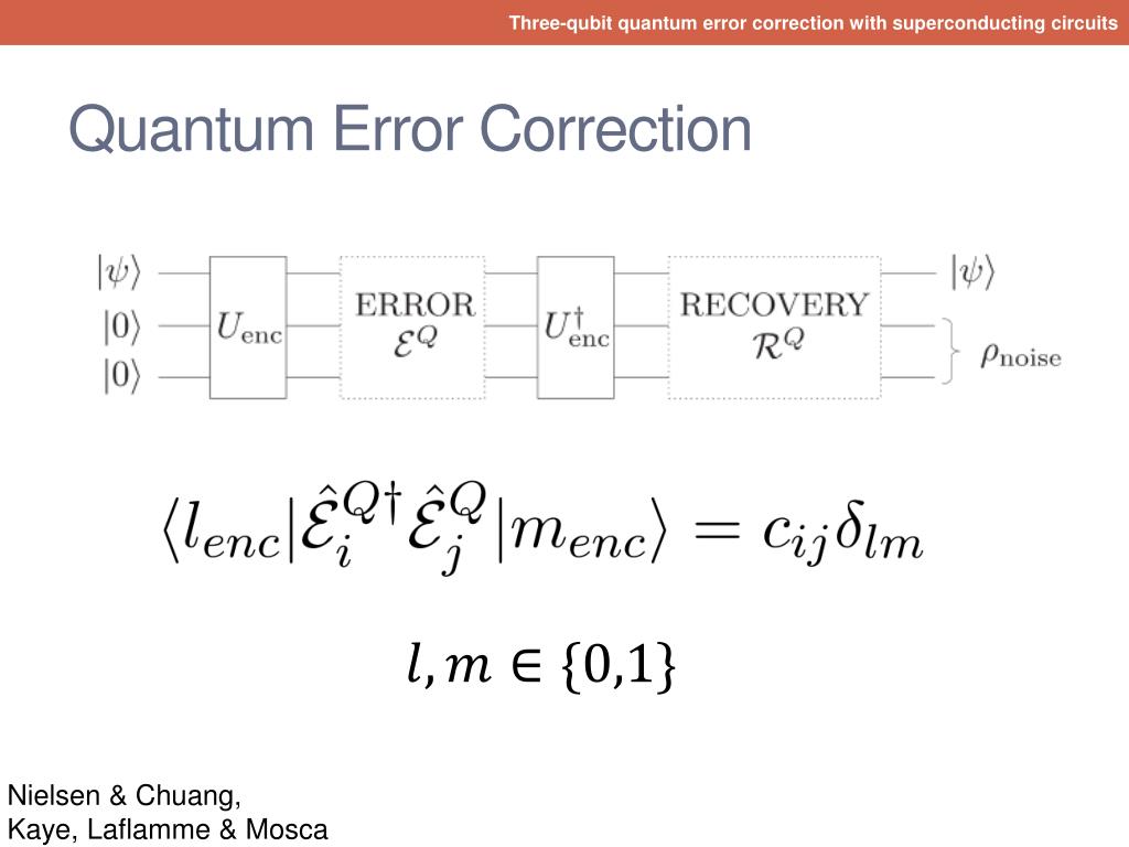 quantum error correction quantum error correction