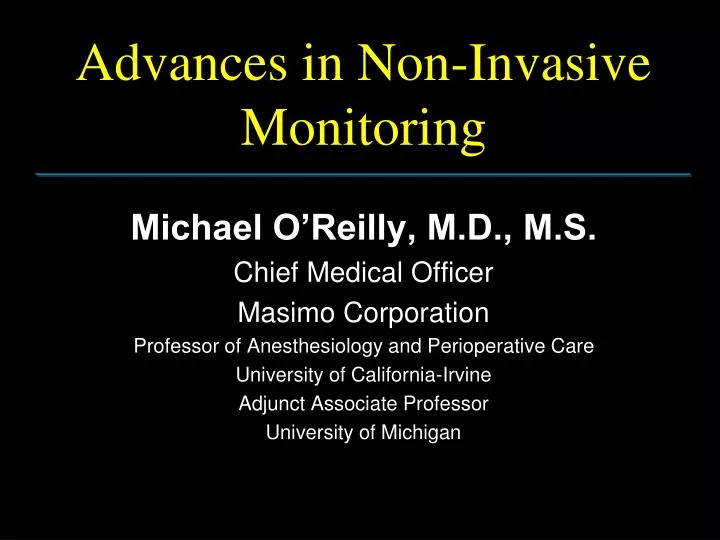 advances in non invasive monitoring n.