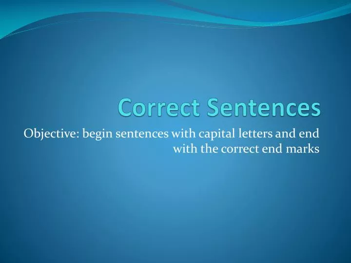 correct sentences n.
