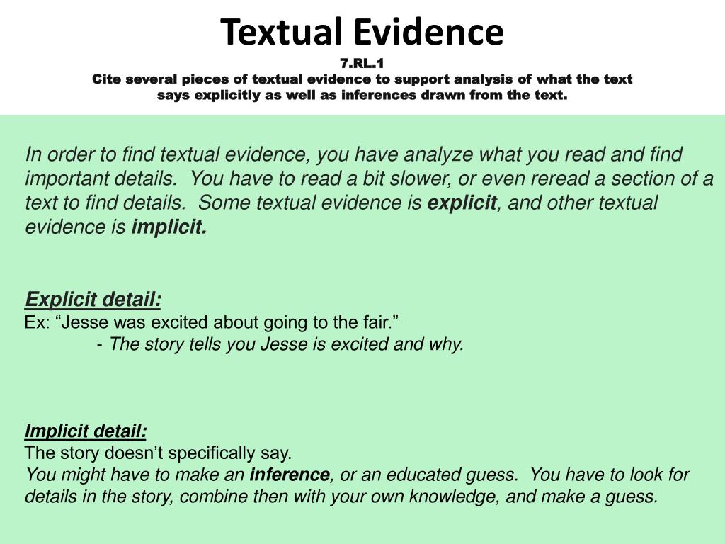 definition textual presentation