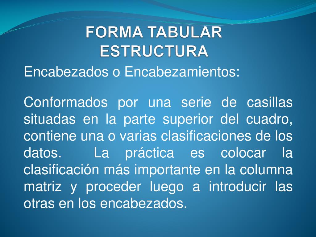 PPT - CONSIDERACIONES PARA LA ELABORACIÓN DE CUADROS ESTADÍSTICOS ...