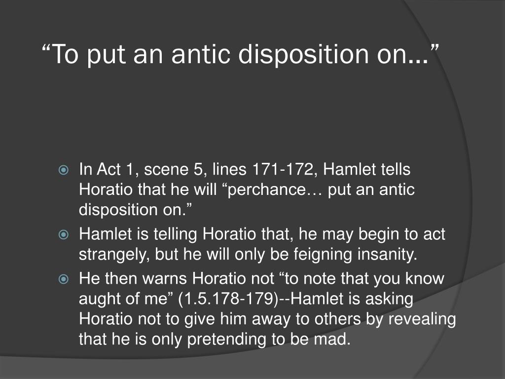 what is antic disposition