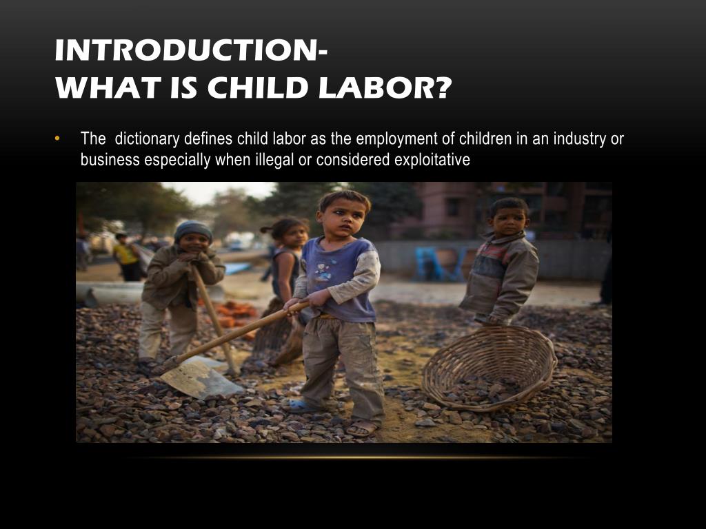 a presentation on child labour