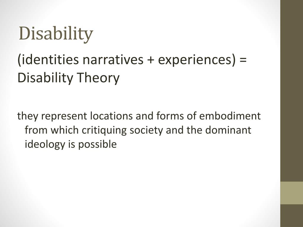 the minority body a theory of disability the minority body a theory of disability