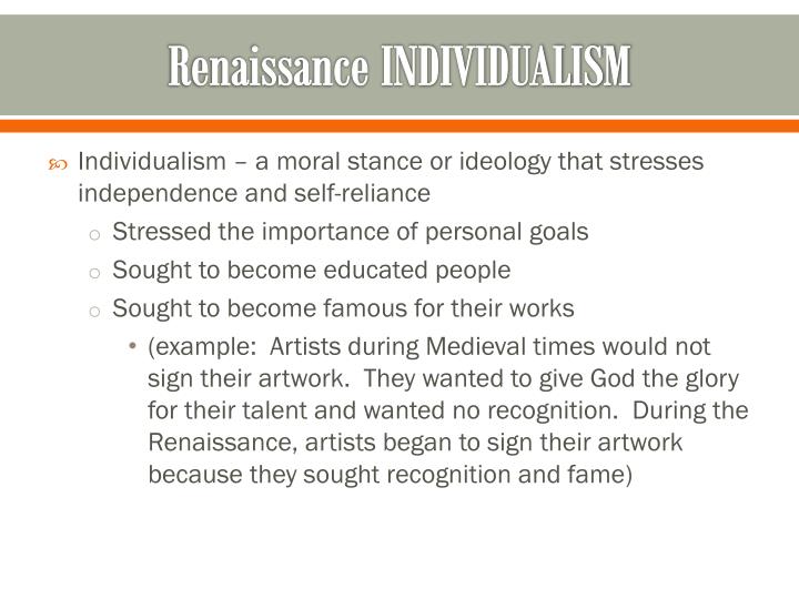 individualism renaissance
