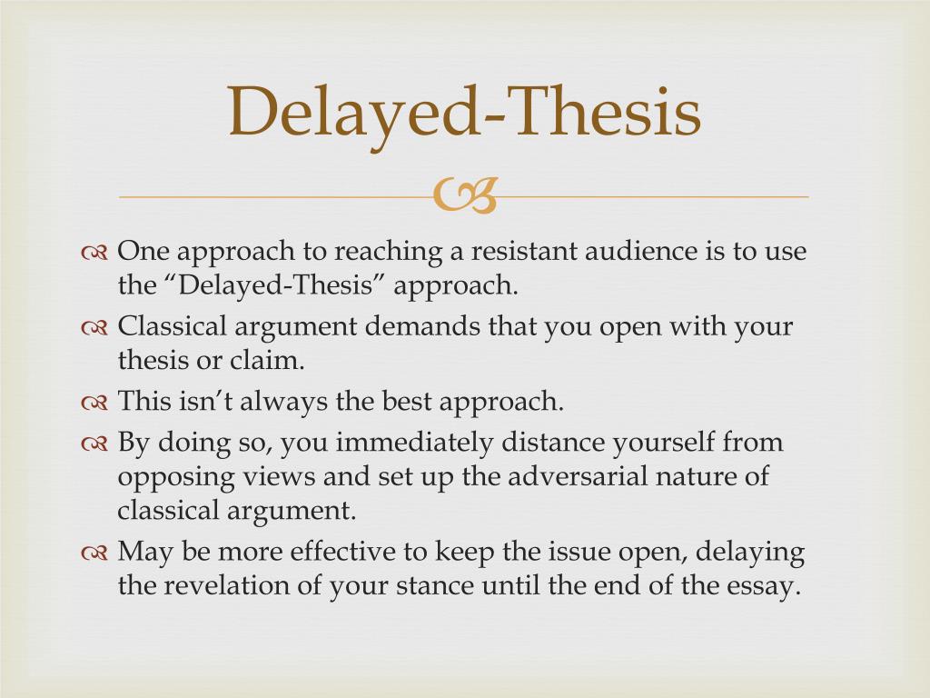 what is a delayed thesis