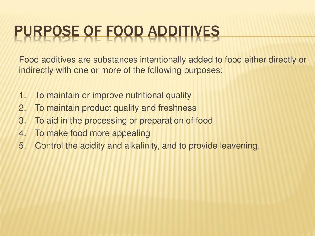 food additives essay