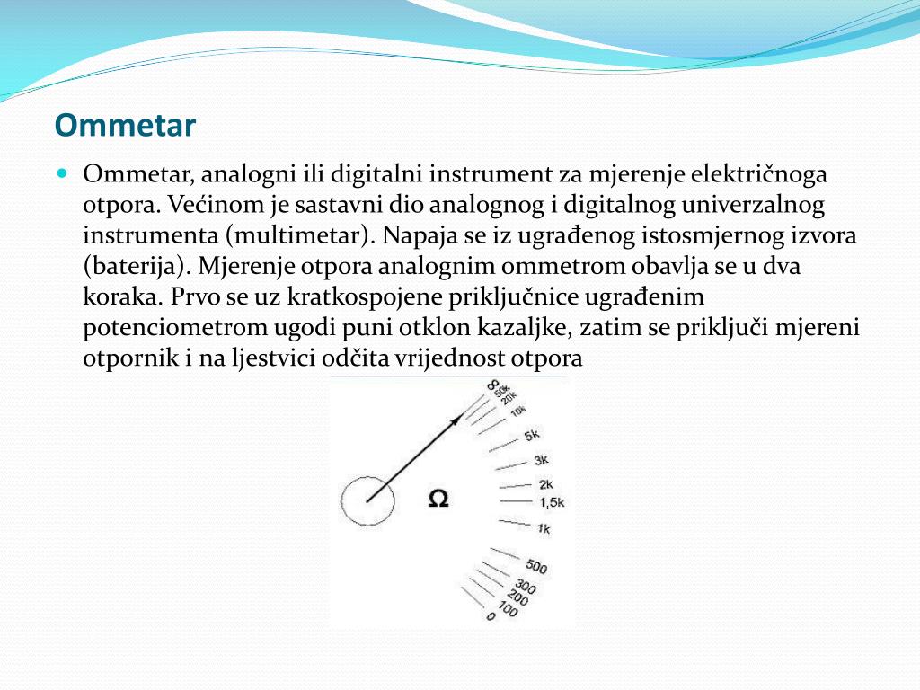 PPT - ANALOGNI INSTRUMENTI ZA ELEKTRIČNA MJERENJA PowerPoint Presentation -  ID:2070554
