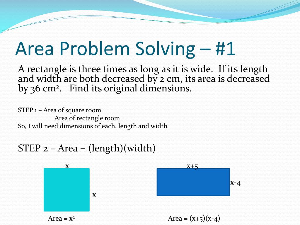 formula of area problem solving