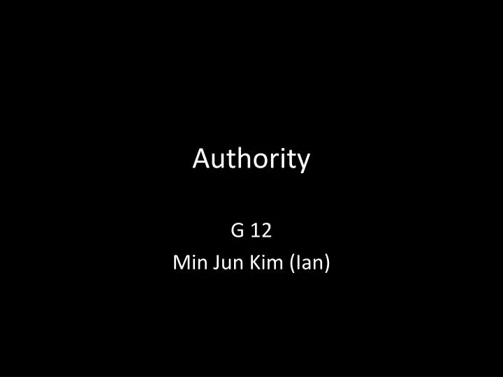 authority n.