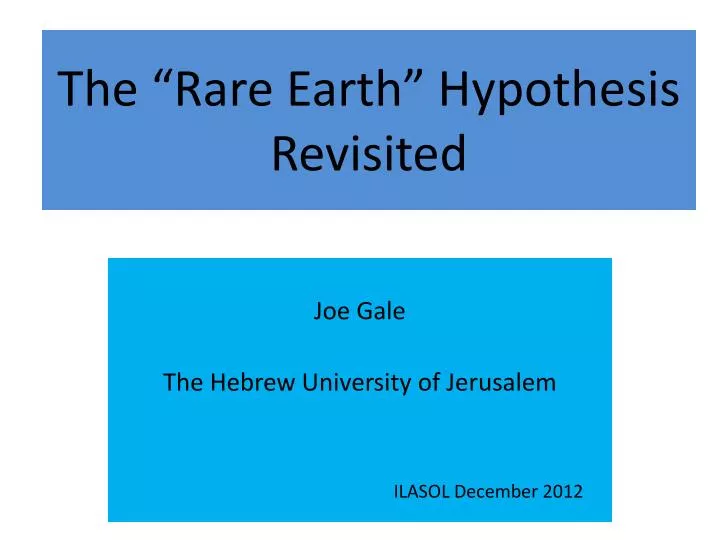 rare earth hypothesis book