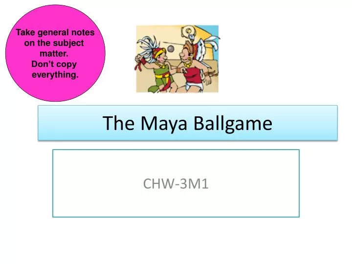 the maya ballgame n.