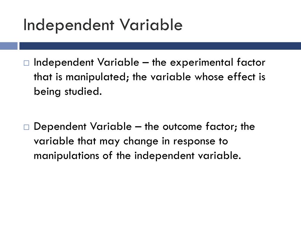 independent variable psychology research