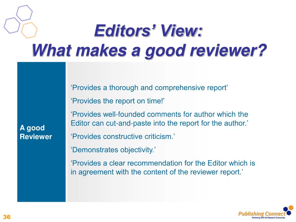 a review is a way of looking at a presentation
