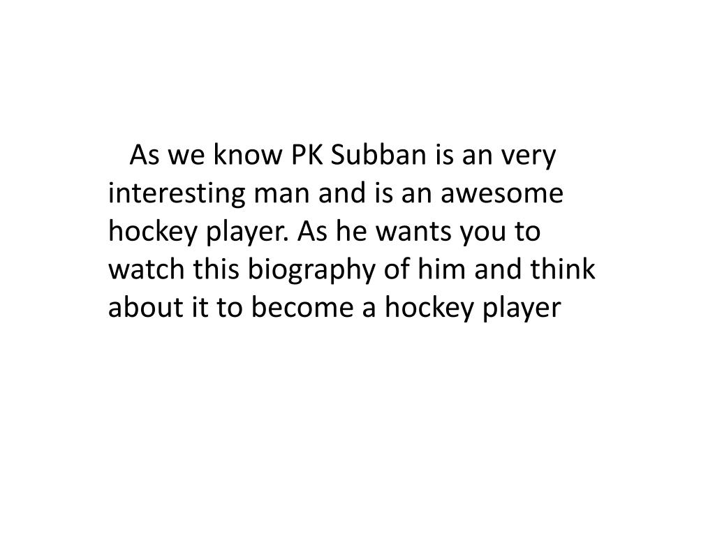 PPT - PK Subban PowerPoint Presentation, free download - ID:2072206