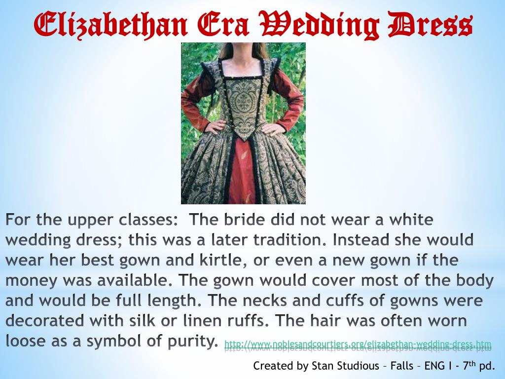 Elizabethan Era Clothing Upper Class