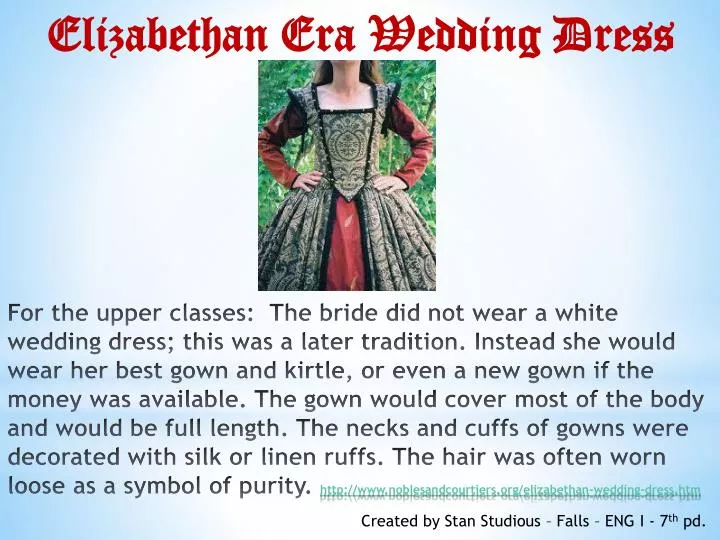 Ppt Elizabethan Era Wedding Dress Powerpoint Presentation Free