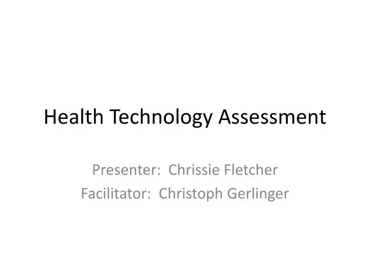 health technology assessment assignment