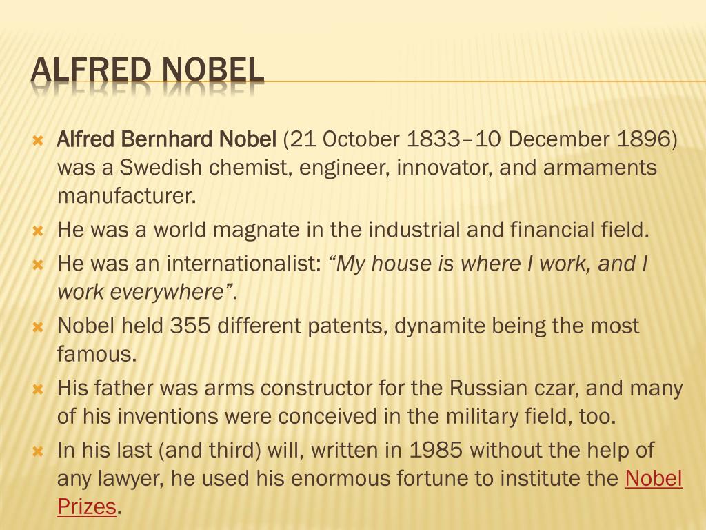 PPT The Nobel Peace Prize PowerPoint Presentation, free download ID