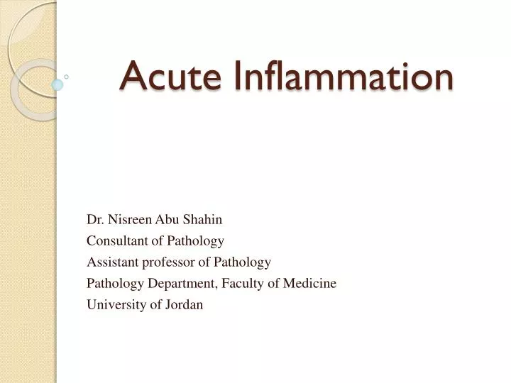 PPT  Acute Inflammation PowerPoint Presentation, free download  ID