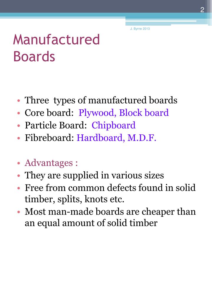 PPT Manufactured Boards PowerPoint Presentation ID2073633