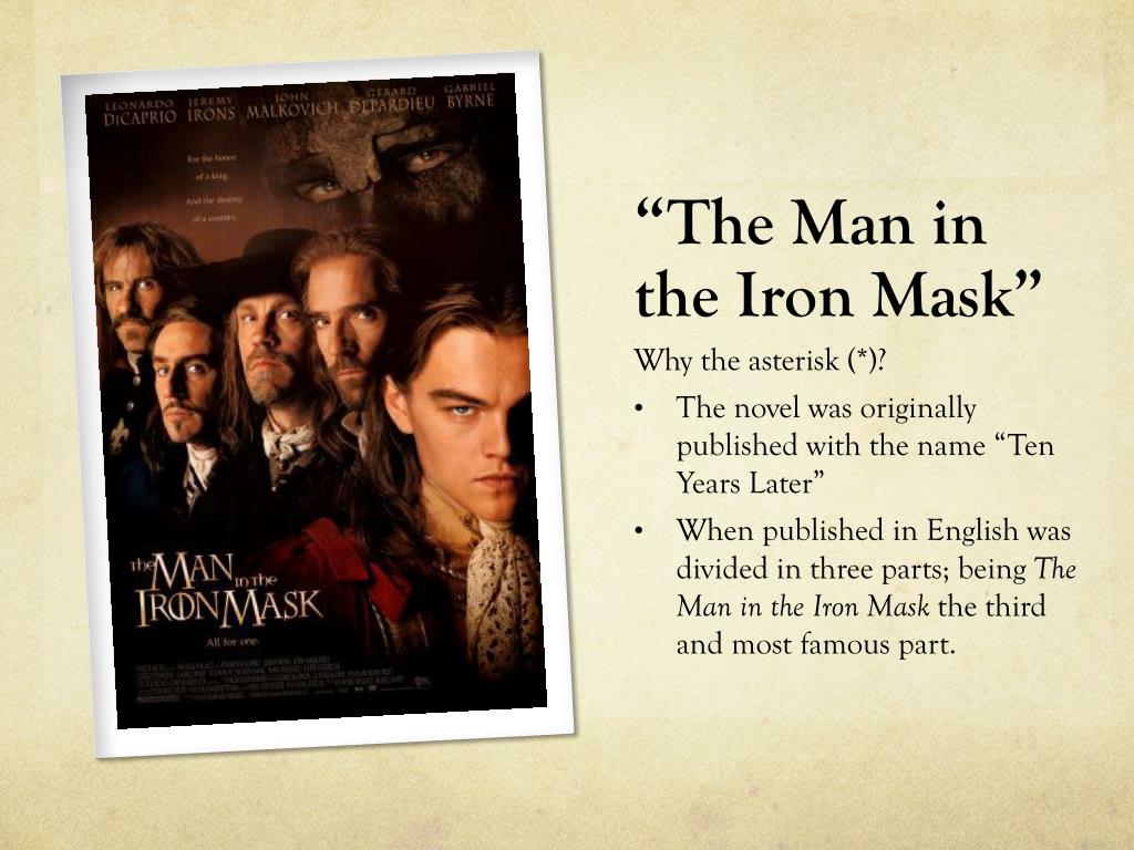 PPT - The Man in the Iron Mask Analysis PowerPoint Presentation, free  download - ID:2073925