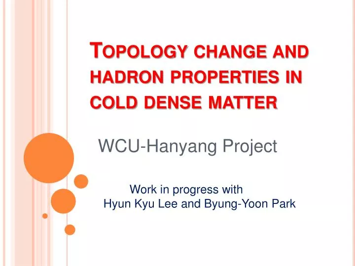 topology change and hadron properties in cold dense matter n.