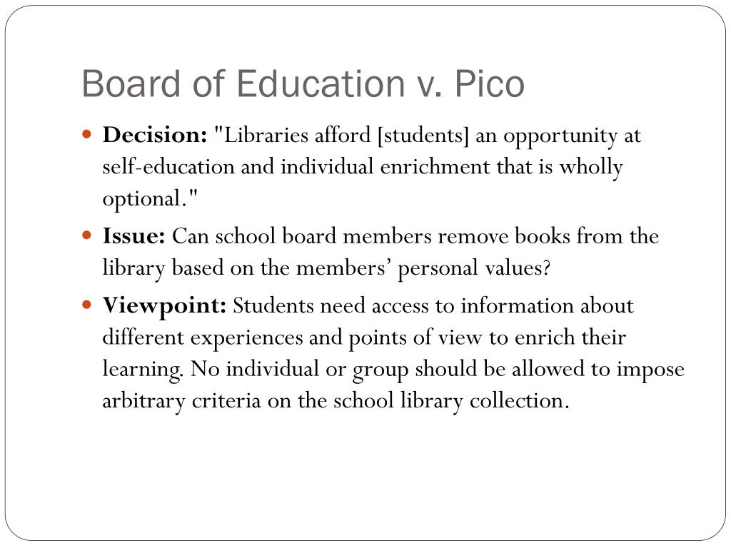 Board of top education v pico