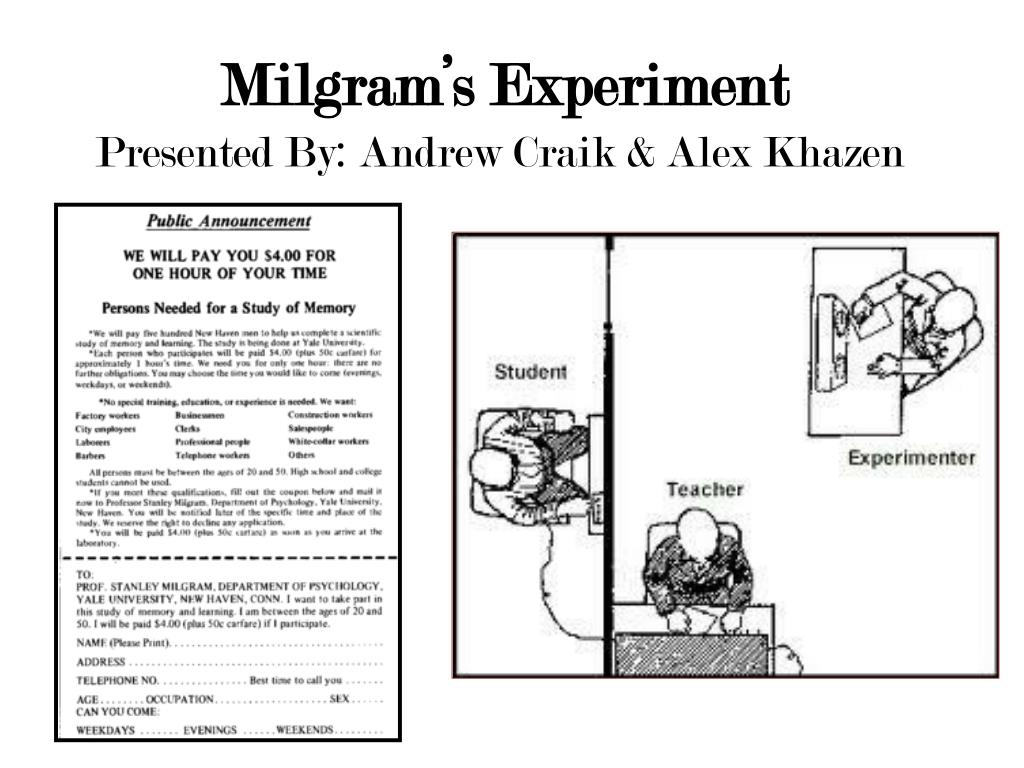 PPT - Milgram's Experiment PowerPoint Presentation, free download -  ID:2074592