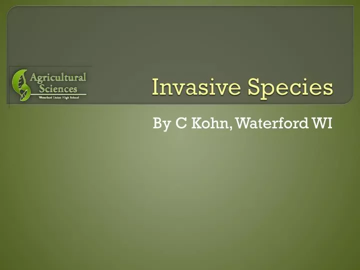 invasive species n.