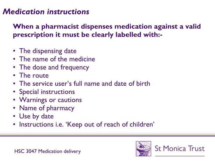 Hsc 3047 Support Use of Medication in